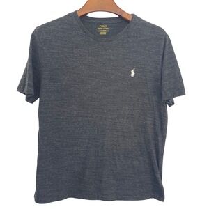 Polo Ralph Lauren Men's Dark Gray Heathered Crew Neck‎ Short Sleeve T-Shirt L